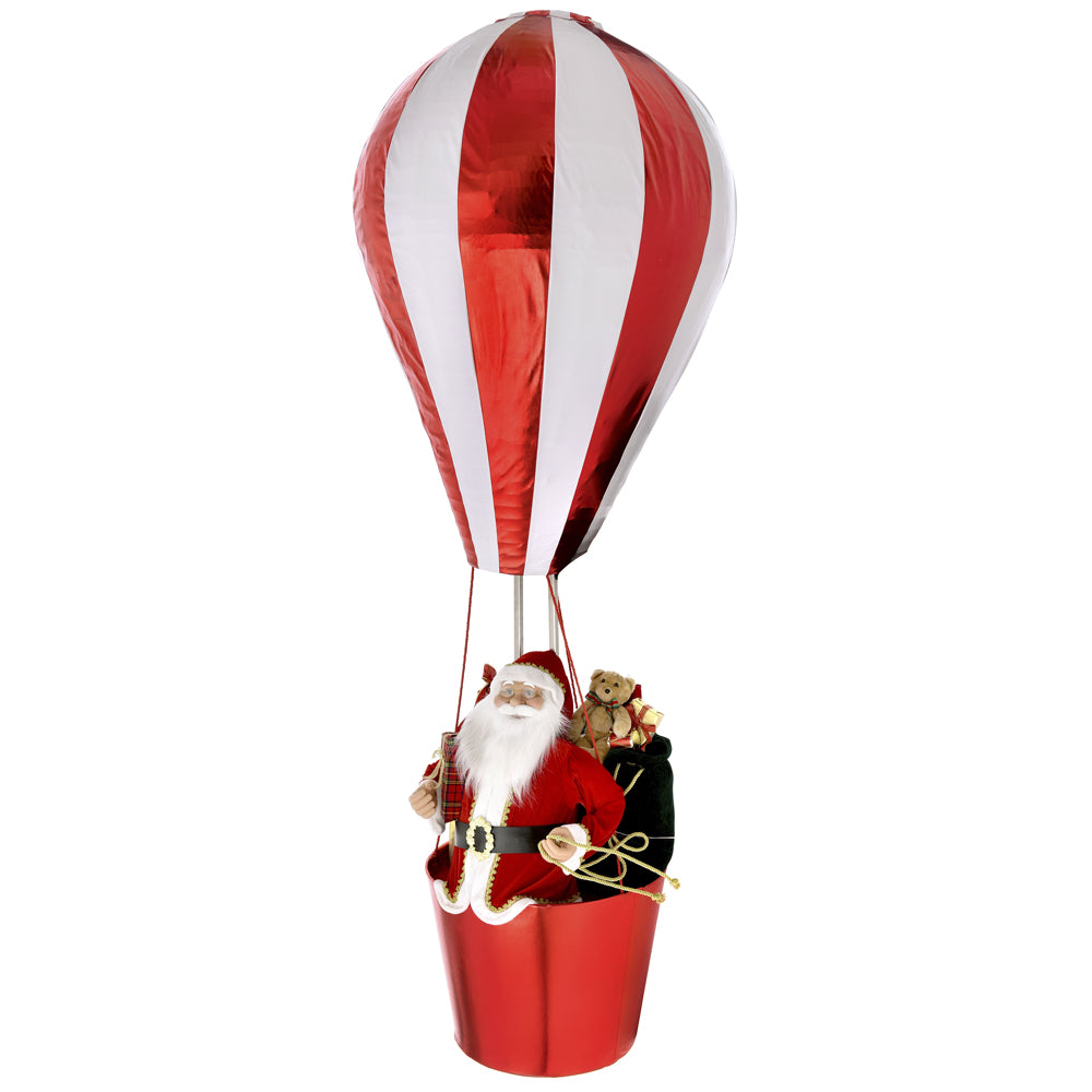 Mongolfiera natalizia decorativa con Babbo Natale per addobbi natalizi - DeMatteis.it