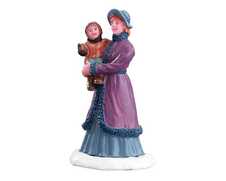 Morning Stroll Lemax figurina decorativa per villaggio natalizio con madre e bambino - DeMatteis.it