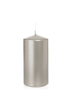 Candela Cilindrica 6X8 Cm Argento