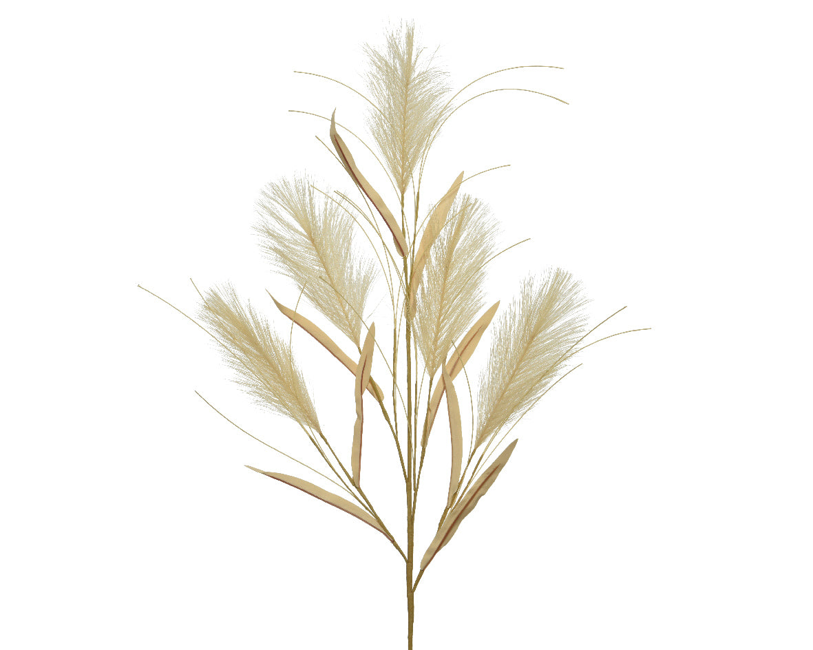 Ramo Piume Sabbia decorativo per arredamento e composizioni floreali artificiali 80 cm - DeMatteis.it
