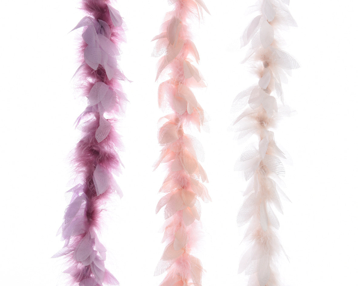 Boa Con Foglie Colorato BOA ghirlanda decorativa di piume lunghezza 150 cm per feste e decorazioni - DeMatteis.it