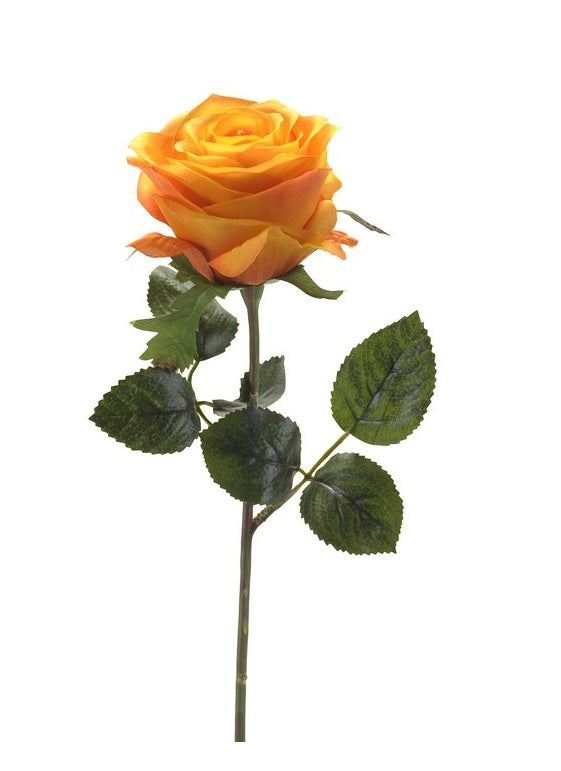Rosa Simone 45 Cm Giallo Arancio