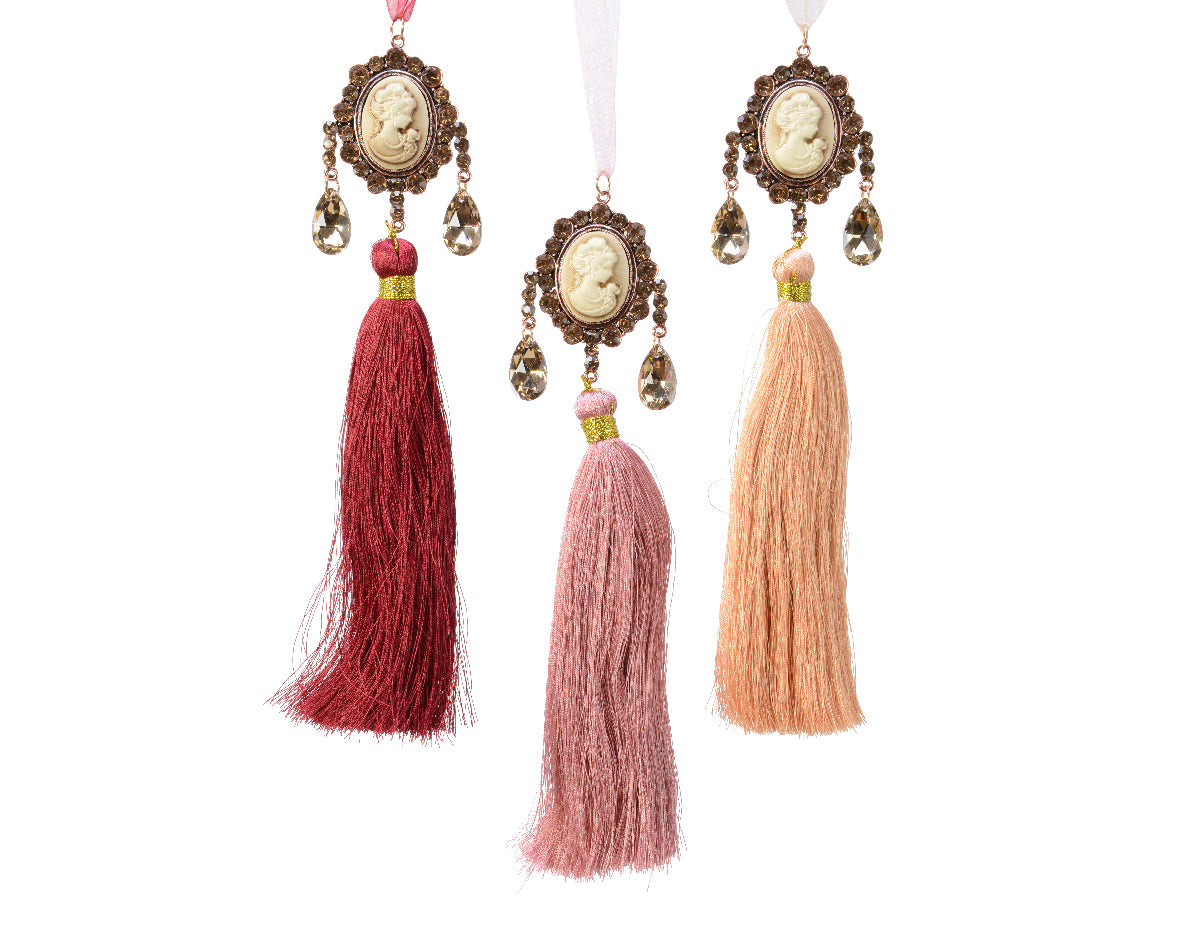 Nappa Decoro Pietre 32 cm per decorazione con medaglioni ornamentali e nappe colorate - DeMatteis.it