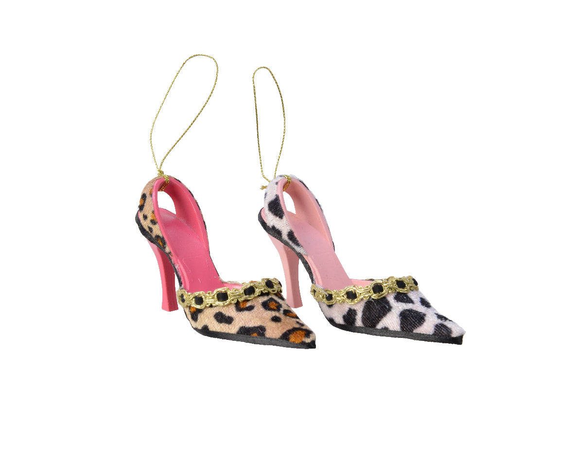 Pendente Scarpetta decorativo con tacco alto dimensioni 13 x 5 x 6 cm ornamento natalizio - DeMatteis.it