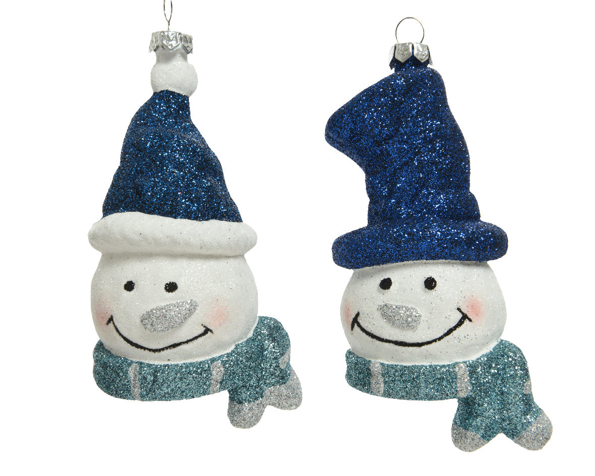 Pendente Testa Pupazzo decorativo natalizio 7 x 6 x 12 cm per addobbi albero di Natale - DeMatteis.it