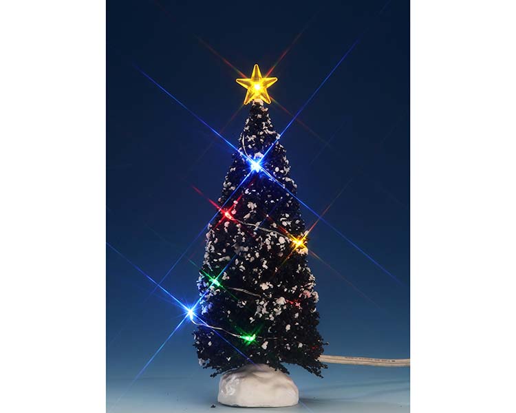 Multi Light Evergreen Tree Lemax albero di Natale decorativo illuminato per villaggi natalizi - DeMatteis.it