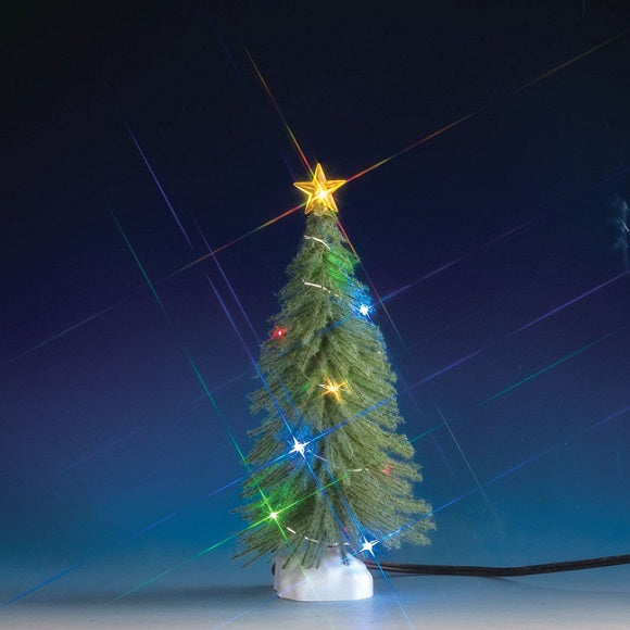 Spruce Tree Multi Light Medium Lemax albero decorativo illuminato per villaggio natalizio con luci multicolore - DeMatteis.it