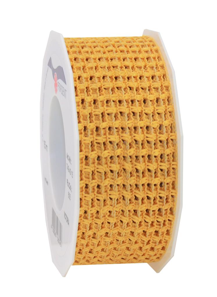 Nastro Victoria decorativo giallo 40 mm x 15 ml per confezioni regalo e decorazioni - DeMatteis.it