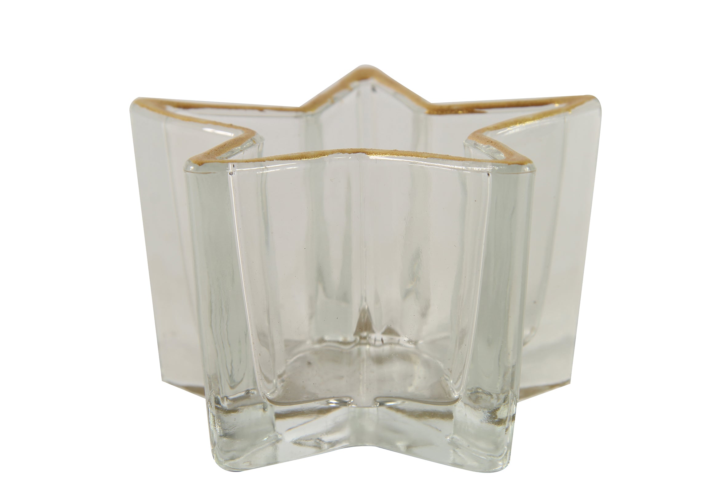Porta Tlight Lydy Clear S portacandele a forma di stella in vetro trasparente 11x7 cm per candeline tealight - DeMatteis.it