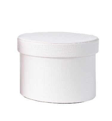 Contenitore Rotondo Rosa Decoro Oro D 19X13 Cm