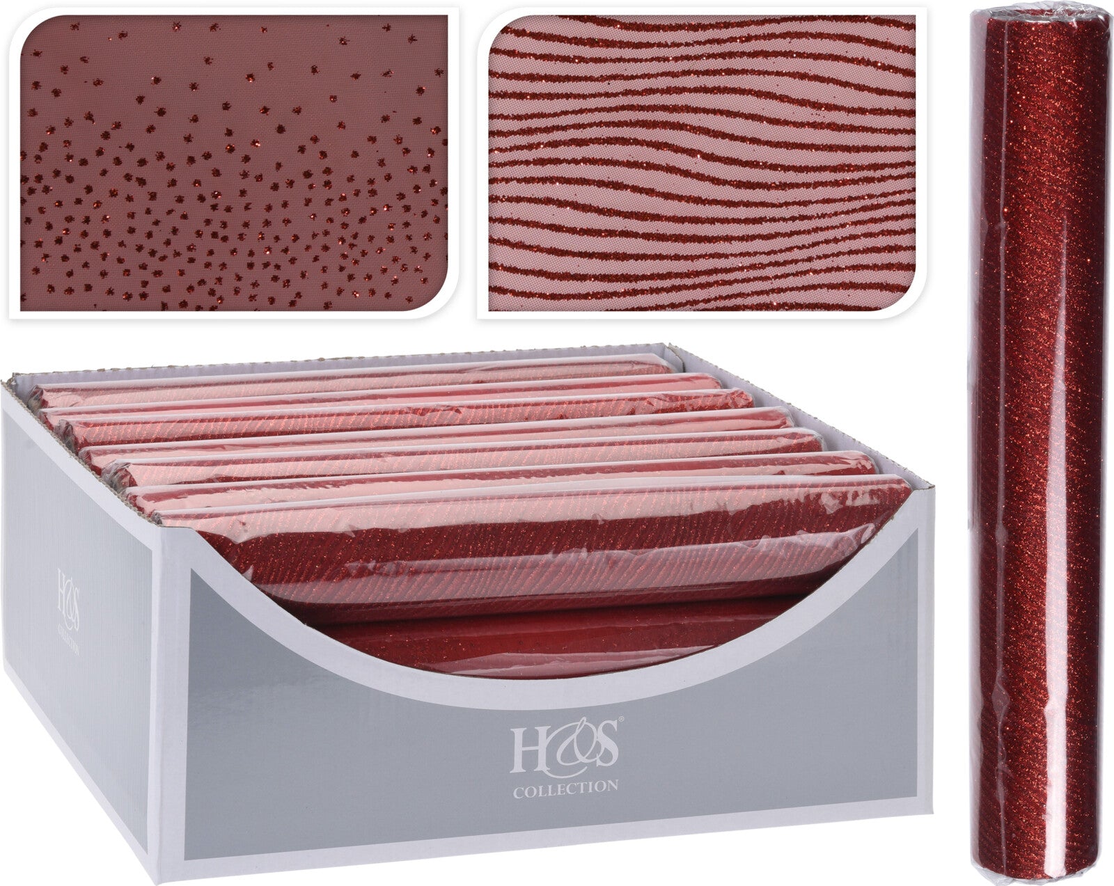 Rotolo Organza 30x500 cm rosso per decorazioni e confezionamento regalo - DeMatteis.it