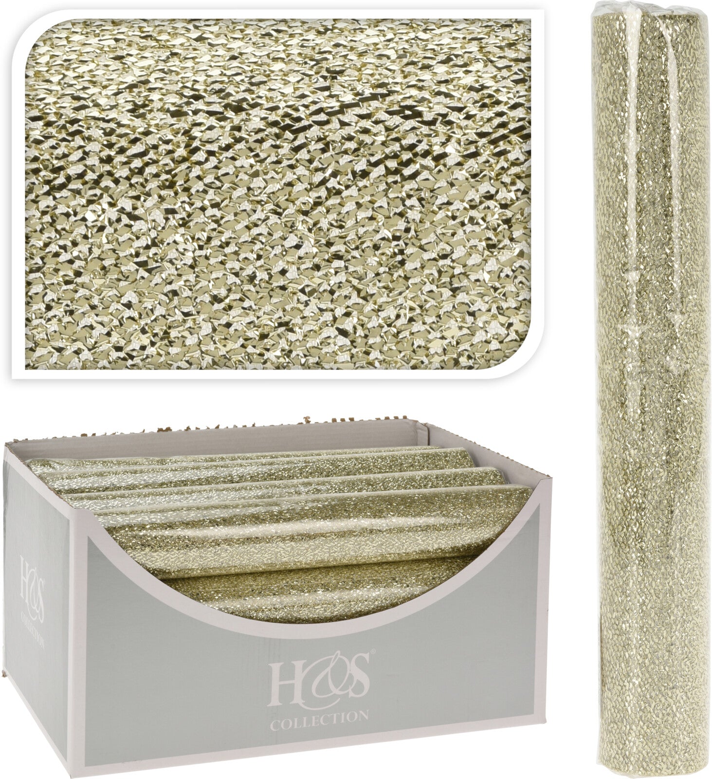 Tessuto Decorativo Festivo Oro 36X200 Cm 1 Pezzo
