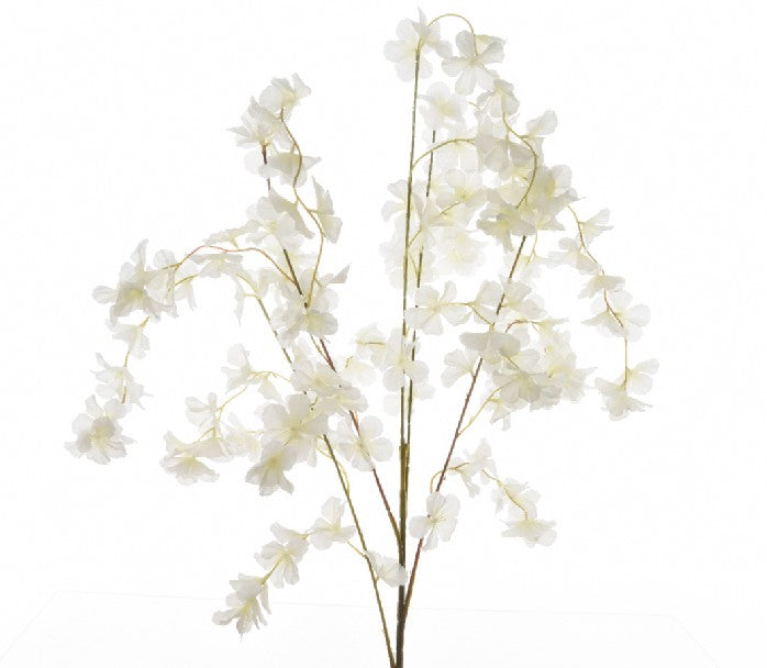 Ramo Fiorito Crema H 120 Cm