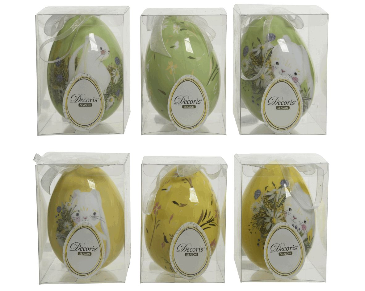 Uovo Pasqua Decorato 9X12 Cm