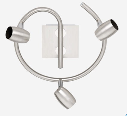 Girandola 3 Luci Michael Acciaio