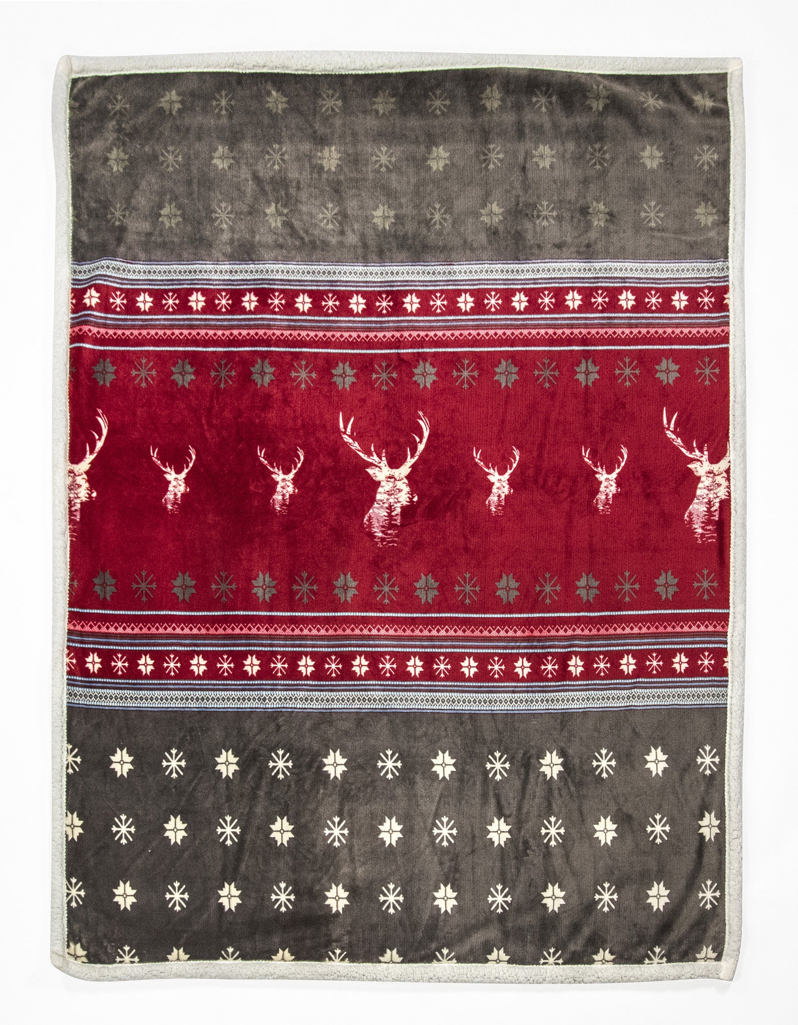 Plaid Montblanc Morbidotto 130x160 cm coperta decorativa in tessuto morbido stile alpino - DeMatteis.it