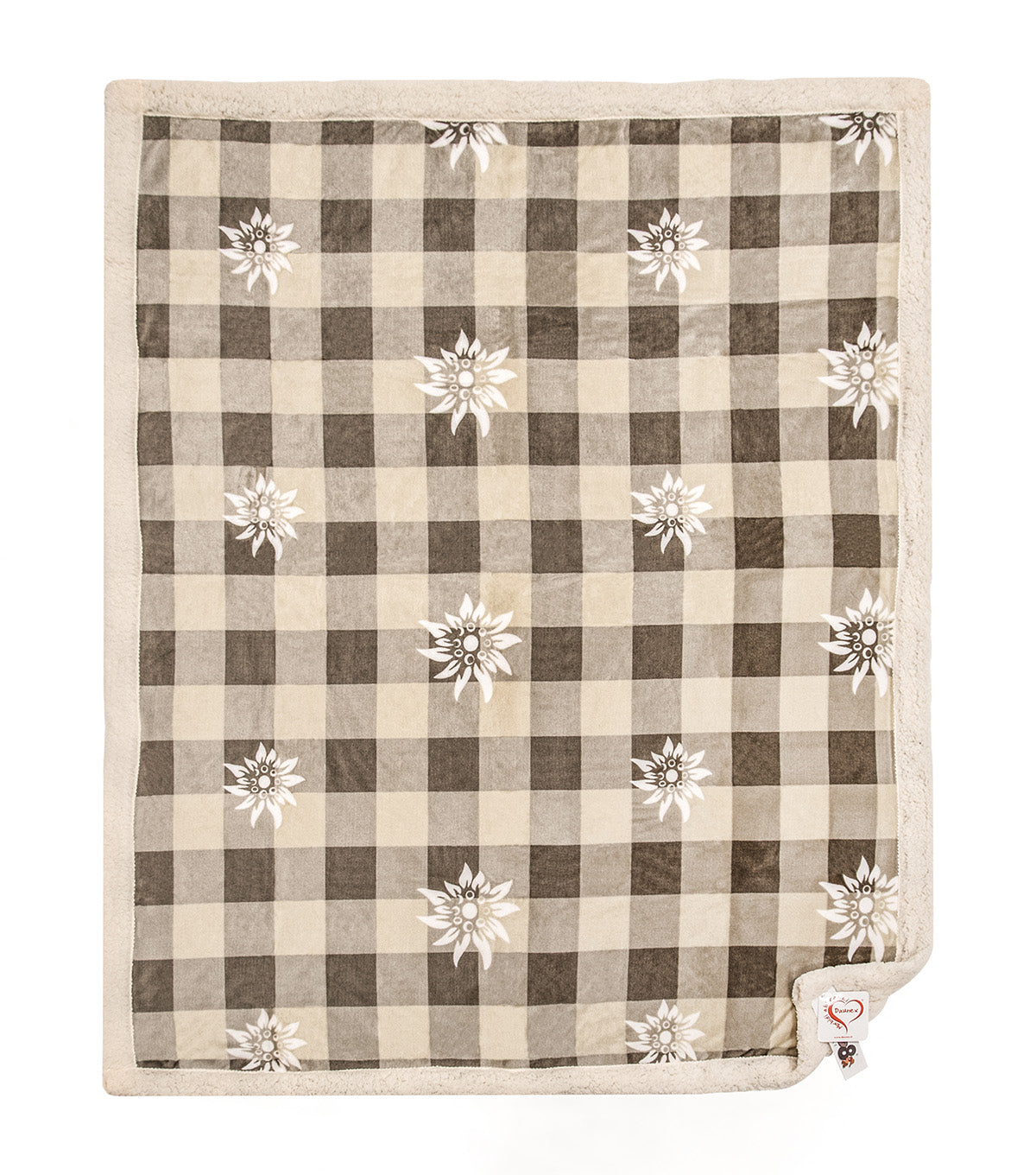 Plaid 130X160 Cm Tirolo Tortora Morbidotto