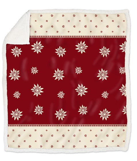 Plaid 130X160 Cm Morbidotto Light Braies Rosso