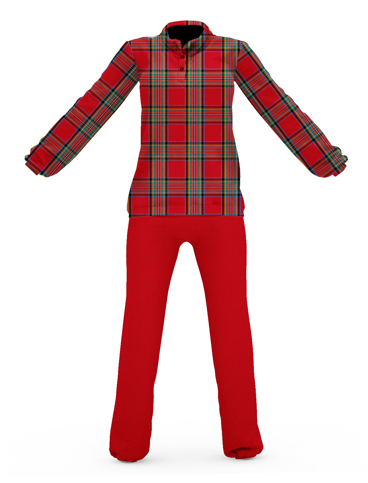 Pigiama Tartan Rosso Taglia Xl