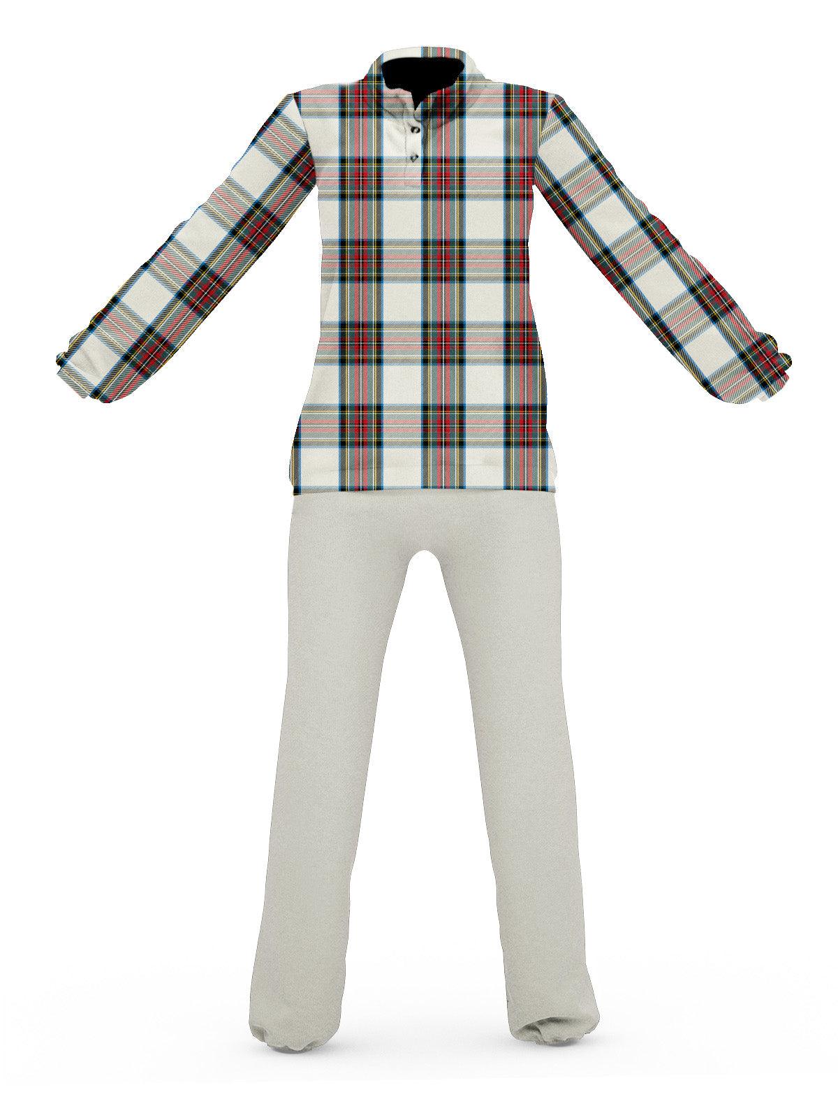 Pigiama Tartan Naturale Taglia Xl