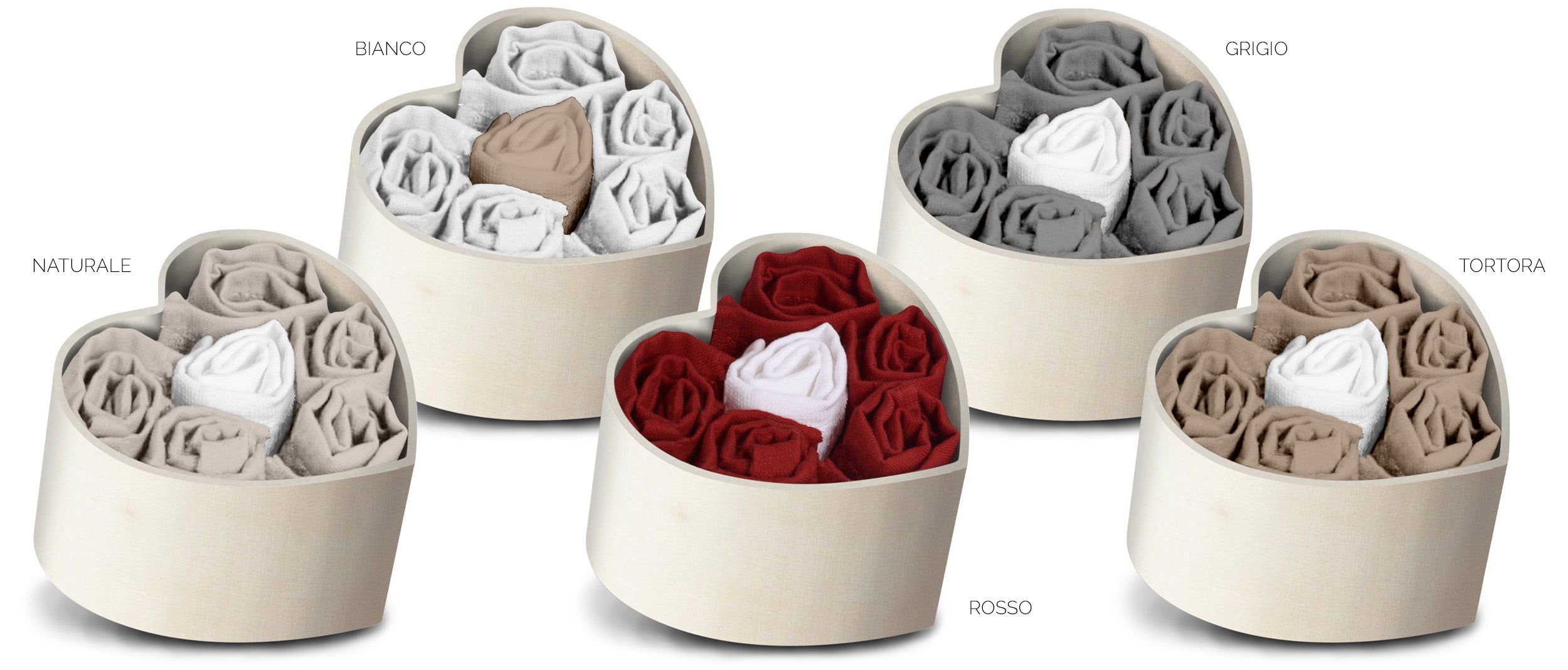 Set 6 Lavette 30X30 Cm Hearts