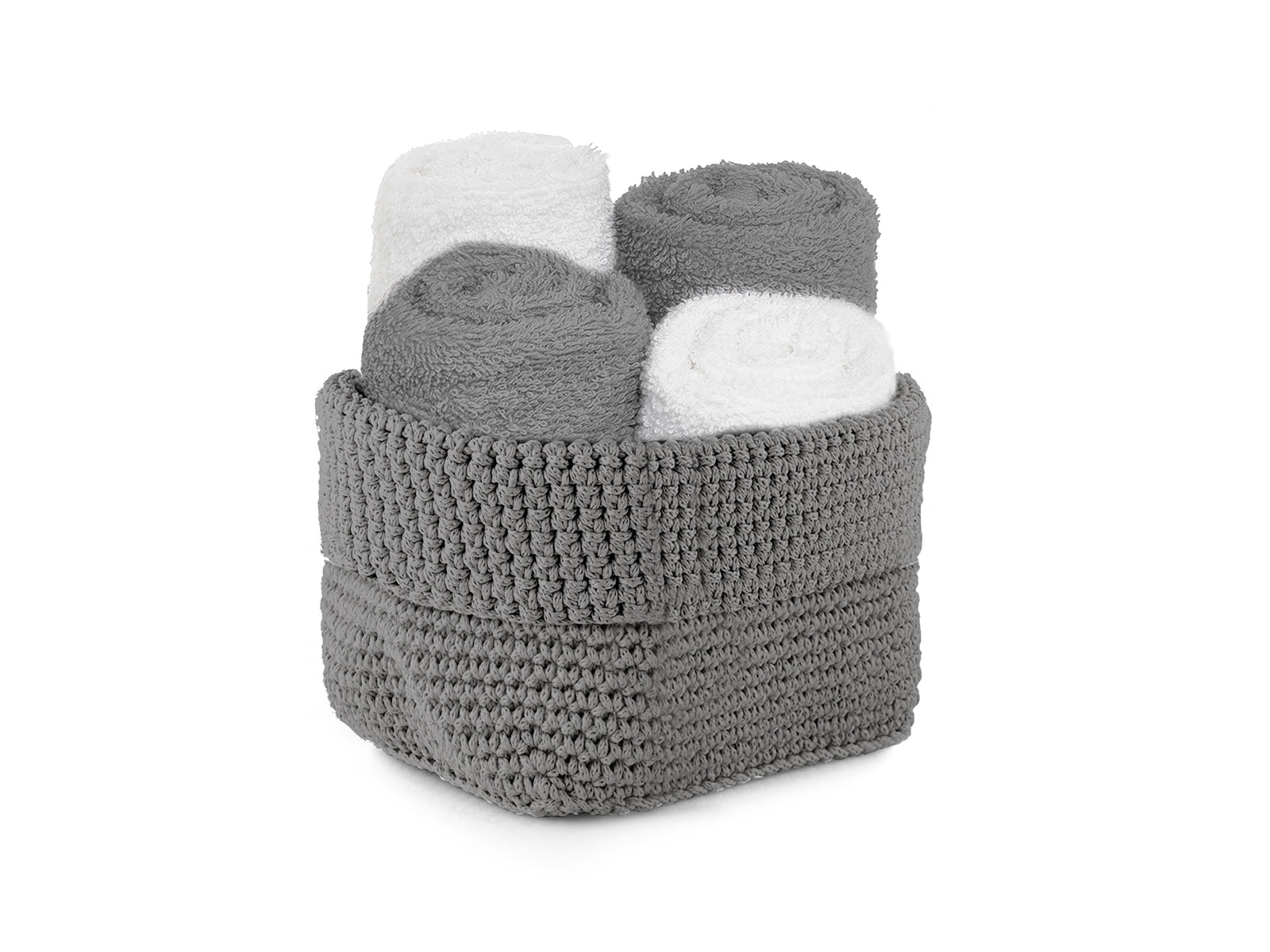 Set 4 Lavette 30X30 Uncinetto Antracite