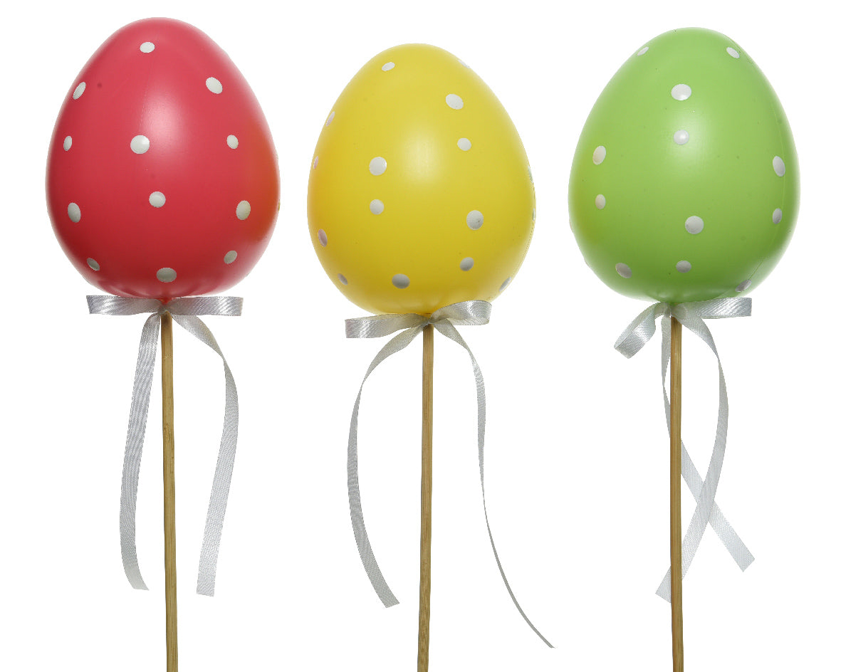 Uovo Su Stelo 12X15 Cm Colorato