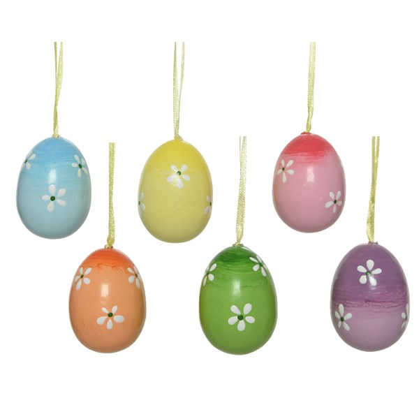 Set 6 Uova Colorate D5X7,5 Cm