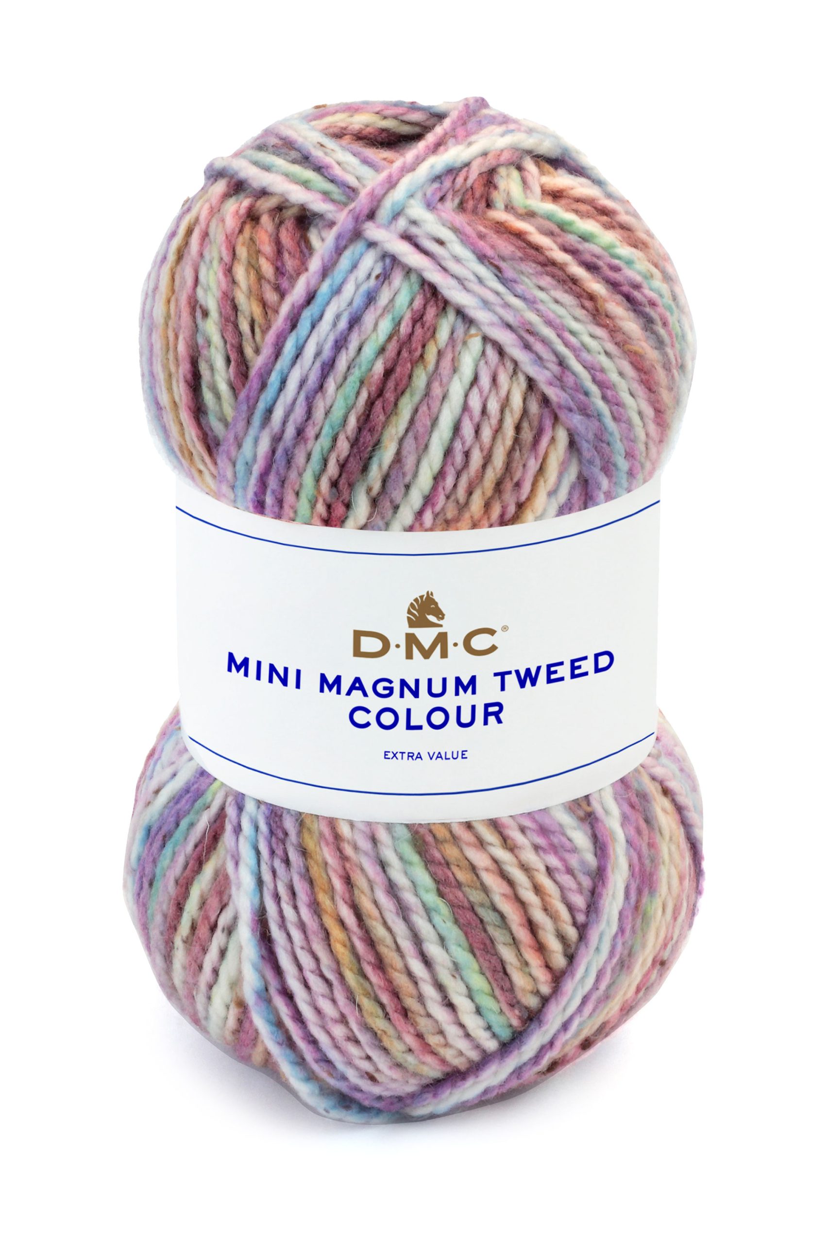 Lana Dmc Mini Magnum Tweed Colore 104: Matassa di filato in lana con texture morbida e vivace motivo a quadretti, ideale per lavori a maglia e uncinetto. | Dematteis.it