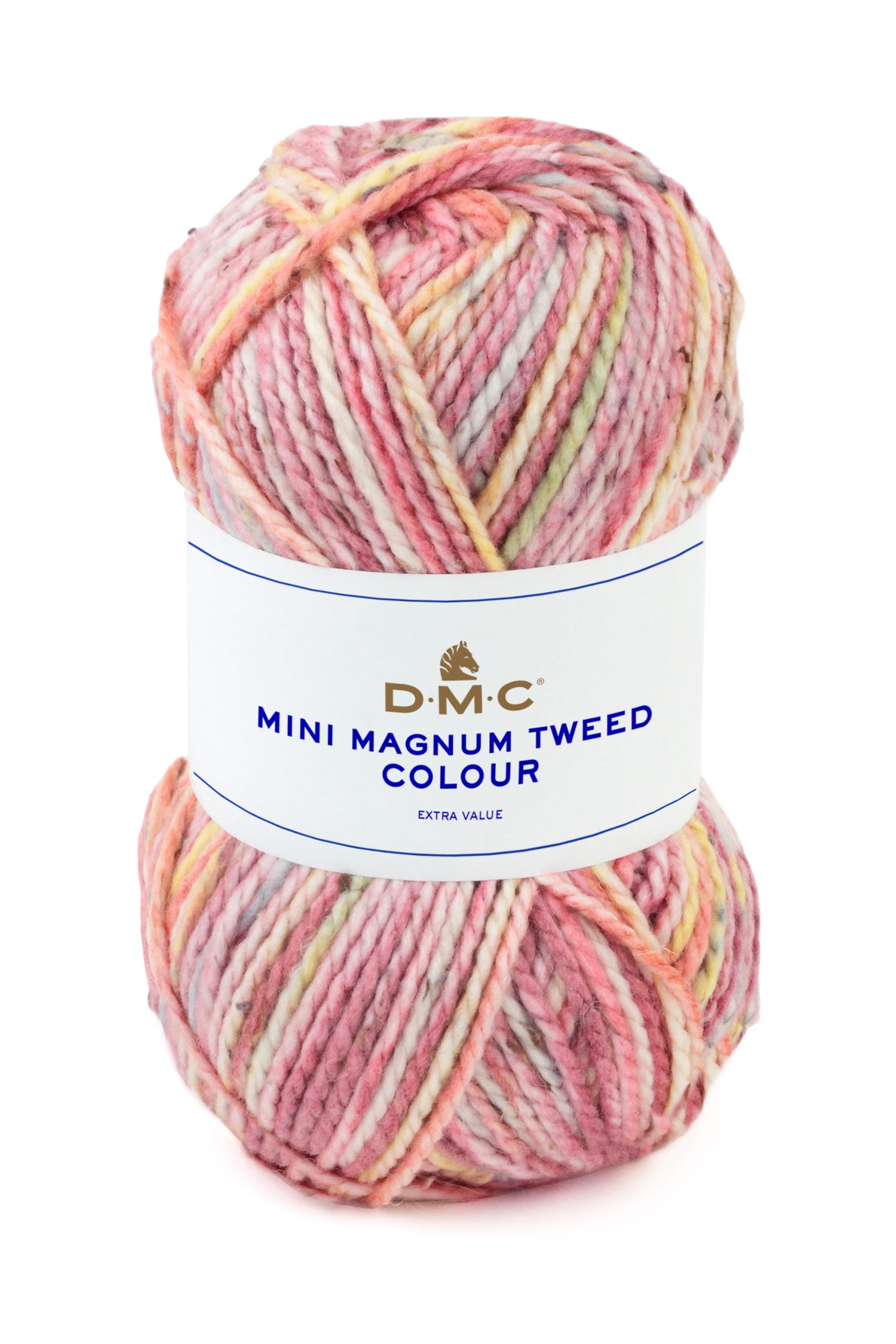 Lana Dmc Mini Magnum Tweed Colore 105: Matassa di filato in fibra naturale con texture effetto tweed e tonalità variegate, ideale per lavori a maglia e uncinetto. | Dematteis.it