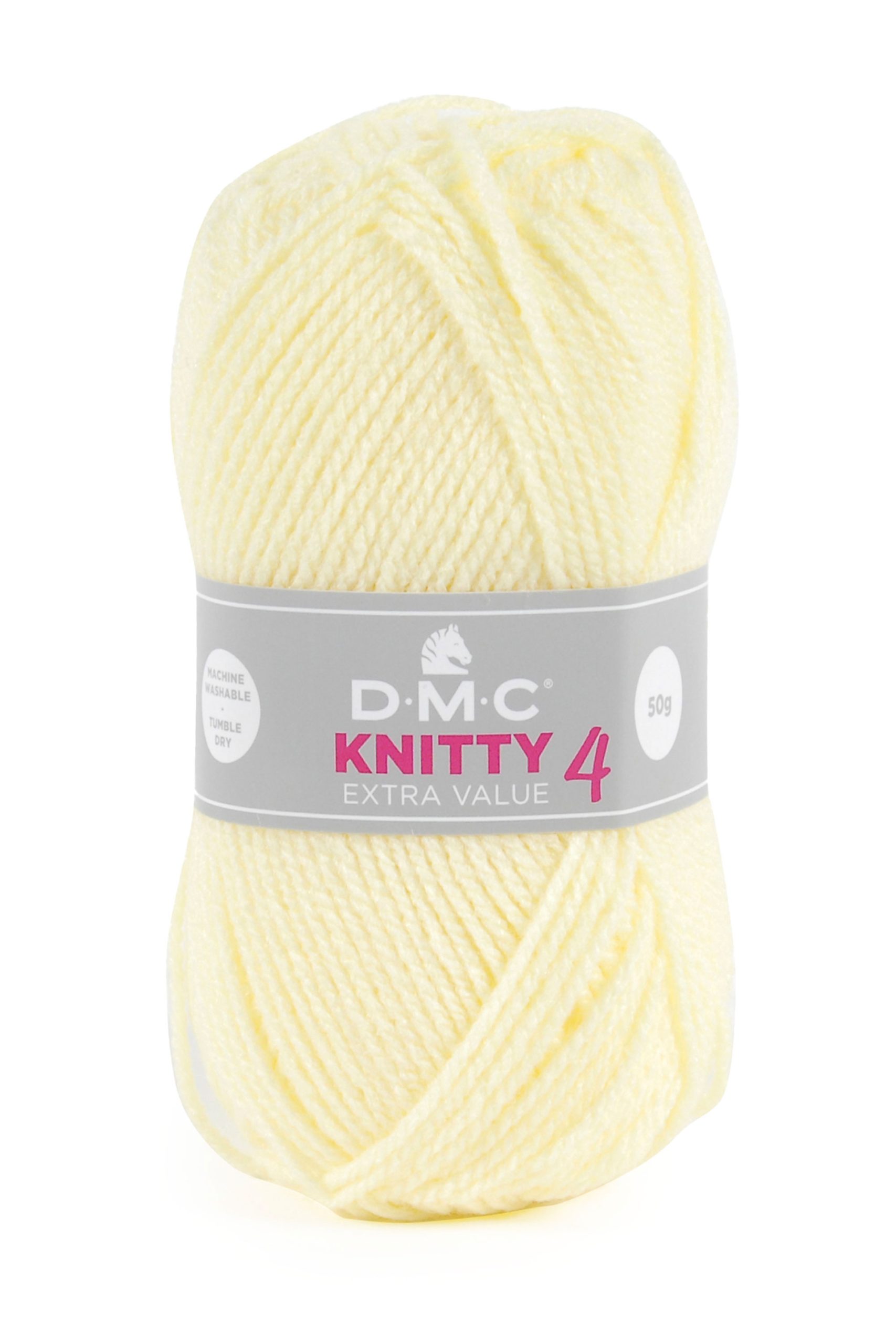 Lana Dmc Knitty 4 Colore 852: Morbida lana in una vivace tonalità di colore, ideale per realizzare progetti di maglieria e uncinetto dalla texture soffice e piacevole. | Dematteis.it