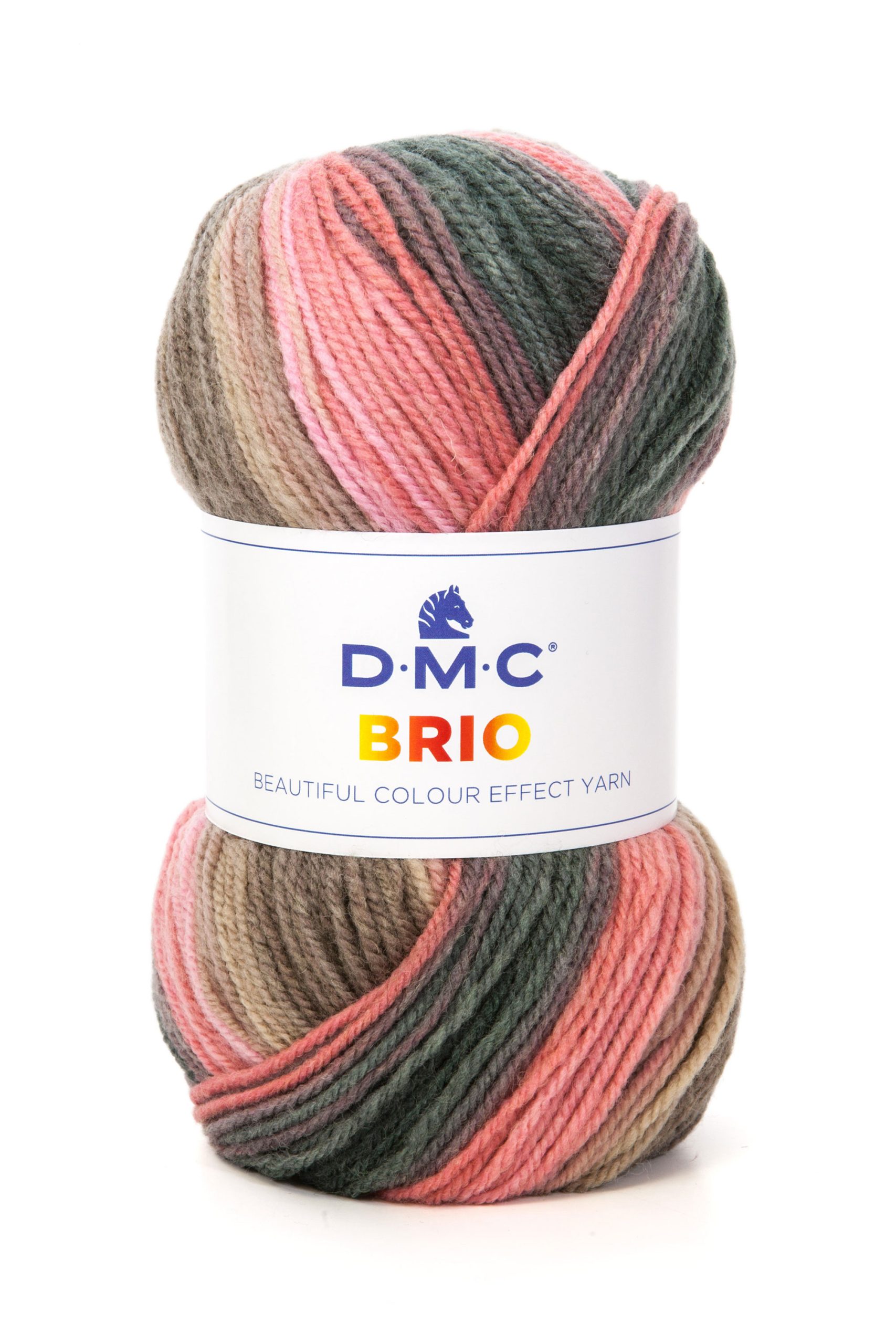 Lana Dmc Brio Colore 404: Morbida matassa di lana dalle tonalità vivaci e variopinte, ideale per la realizzazione di progetti di maglieria e uncinetto. | Dematteis.it