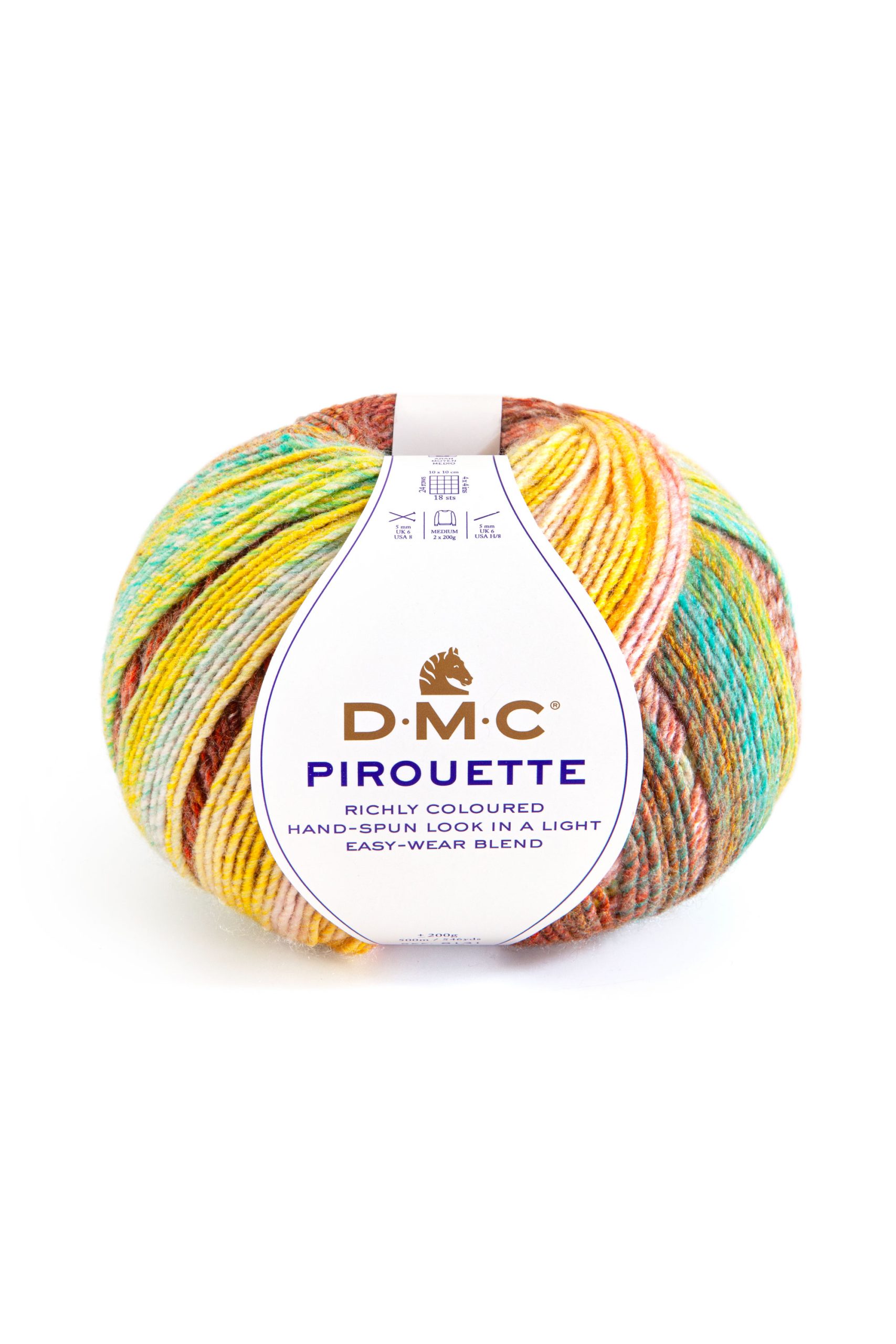 Lana Dmc Pirouette Colore 707: Matassa di filato morbido e colorato, ideale per realizzare lavorazioni a maglia e uncinetto. | Dematteis.it