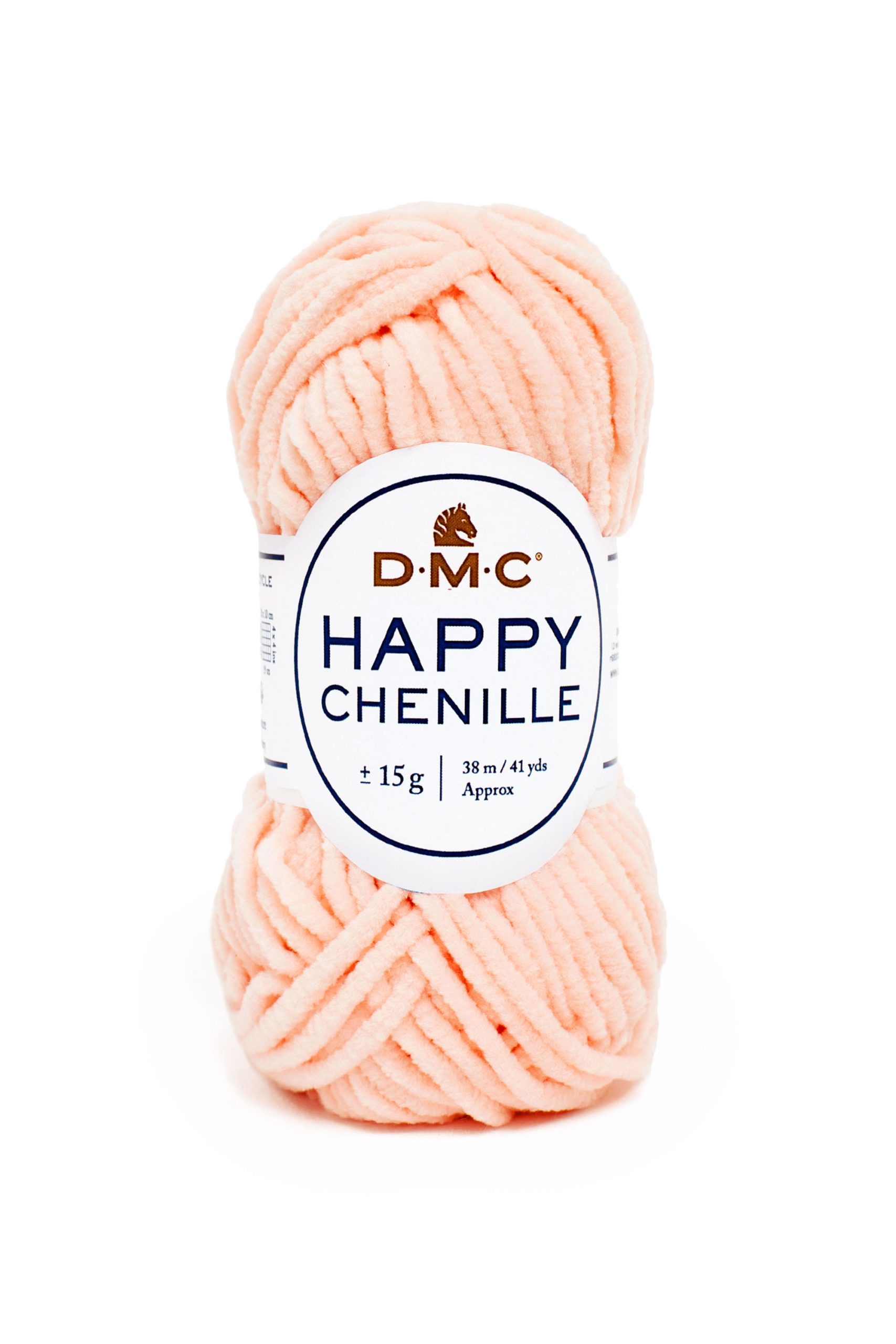 Ciniglia Dmc Happy Chenille Colore 15: Filato in morbida ciniglia disponibile in una vasta gamma di colori vivaci e allegri, ideale per realizzare progetti creativi e lavorazioni artigianali. | Dematteis.it