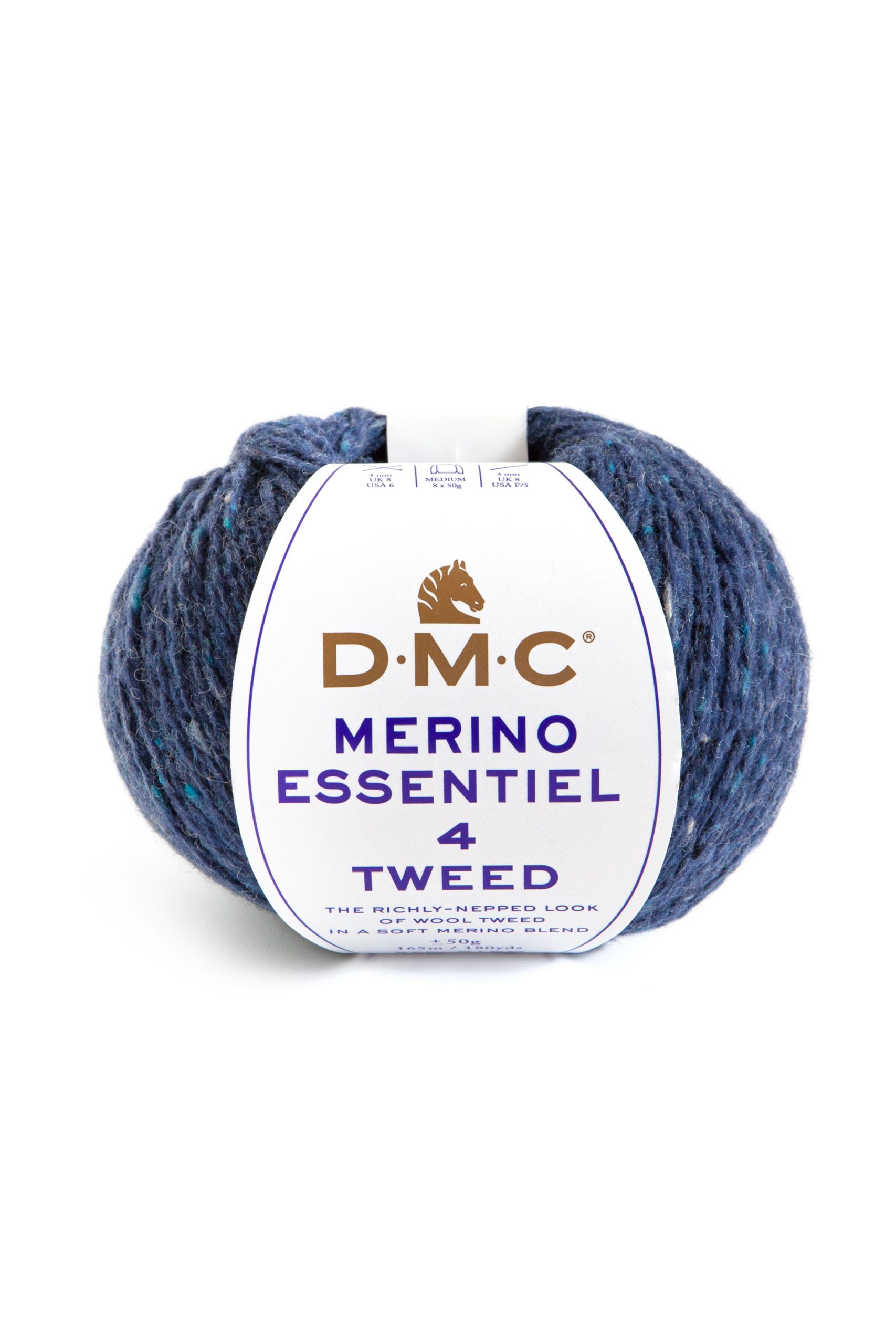 Lana Dmc Merino Essentiel 4 Tweed Colore 903: Morbida lana merino in colori sfumati con struttura a trama intrecciata, ideale per realizzare capi di abbigliamento e accessori lavorati a maglia. | Dematteis.it