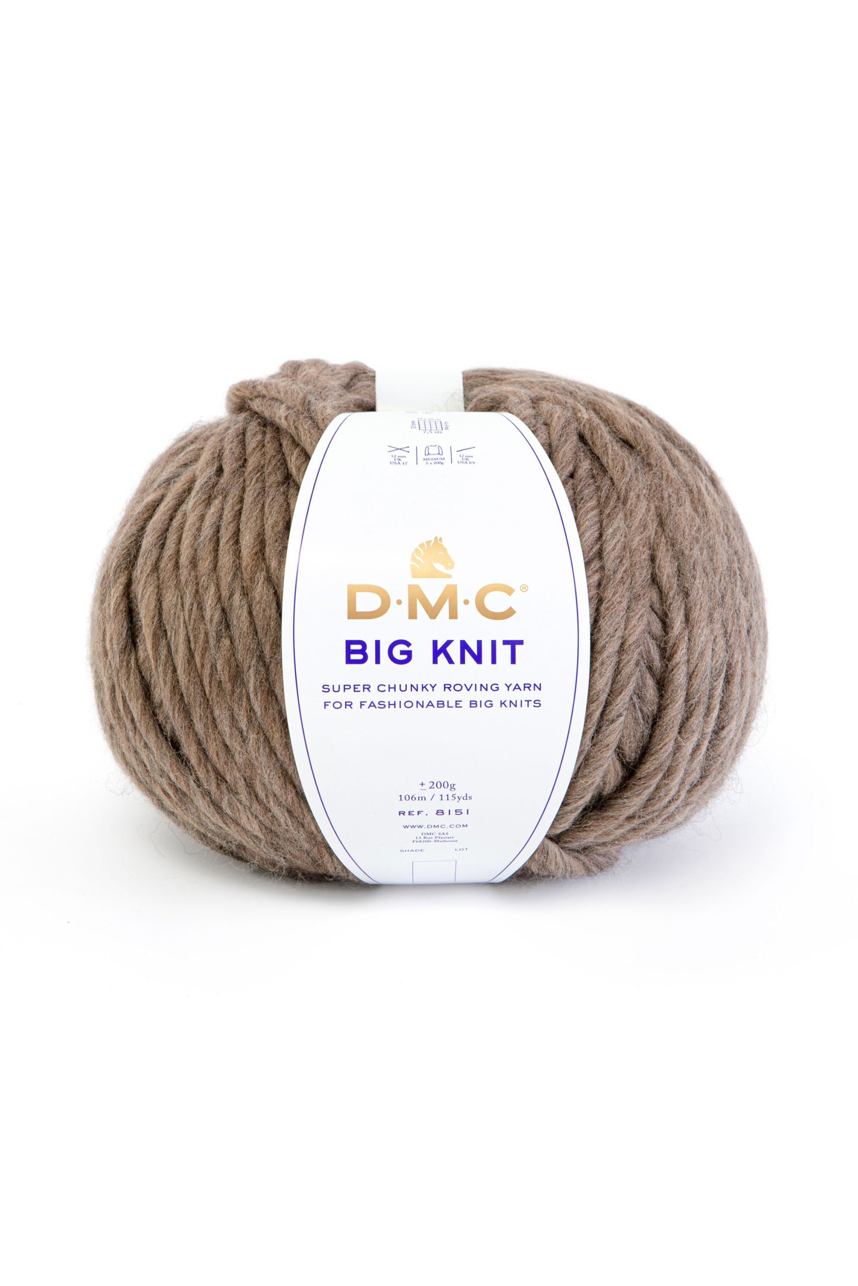 Lana Dmc Big Knit Colore 102: Morbida lana in grandi gomitoli di colore intenso, ideale per lavori a maglia di grandi dimensioni. | Dematteis.it