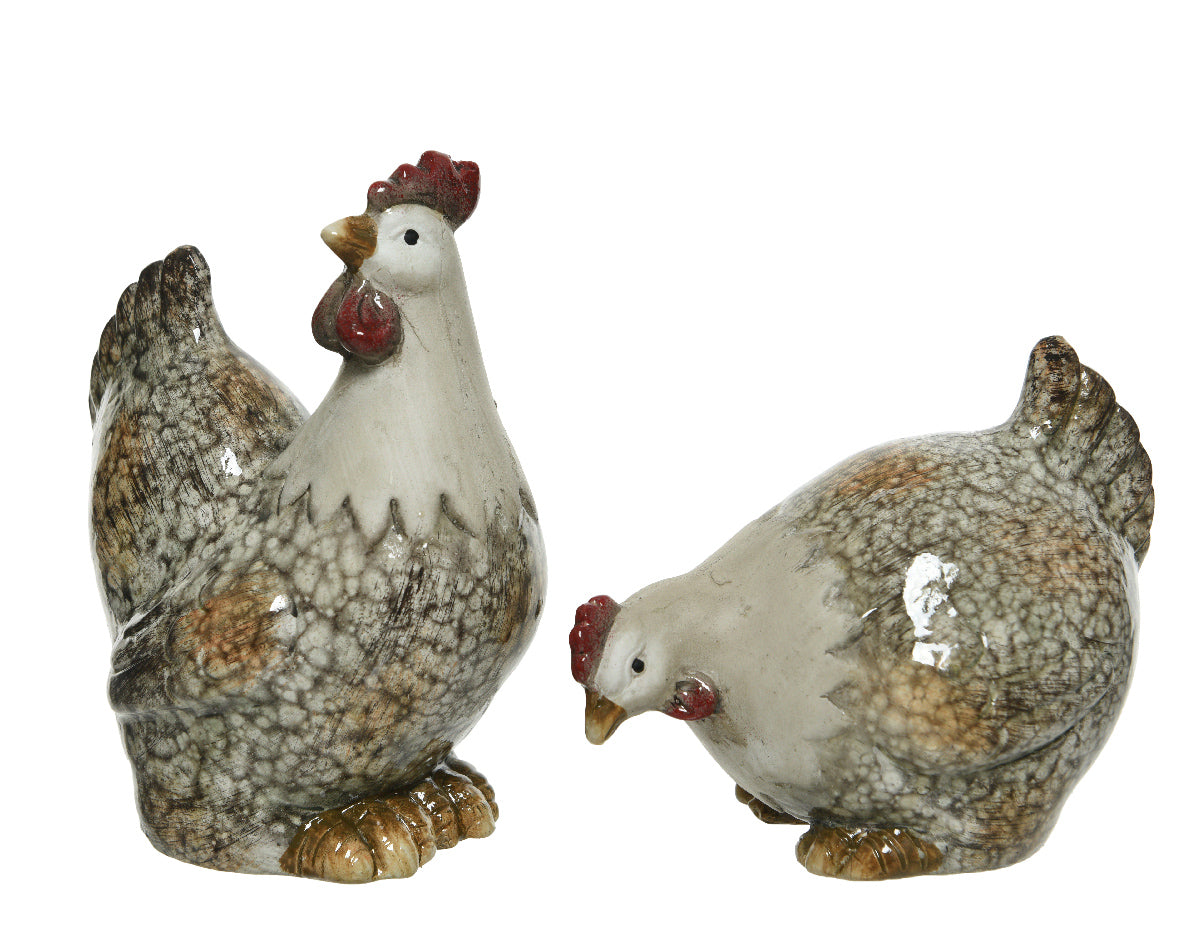 Gallina Terracotta Marrone 8X11X13 Cm