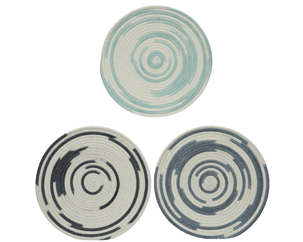 Sottopiatto Cotone Blu D 38 Cm