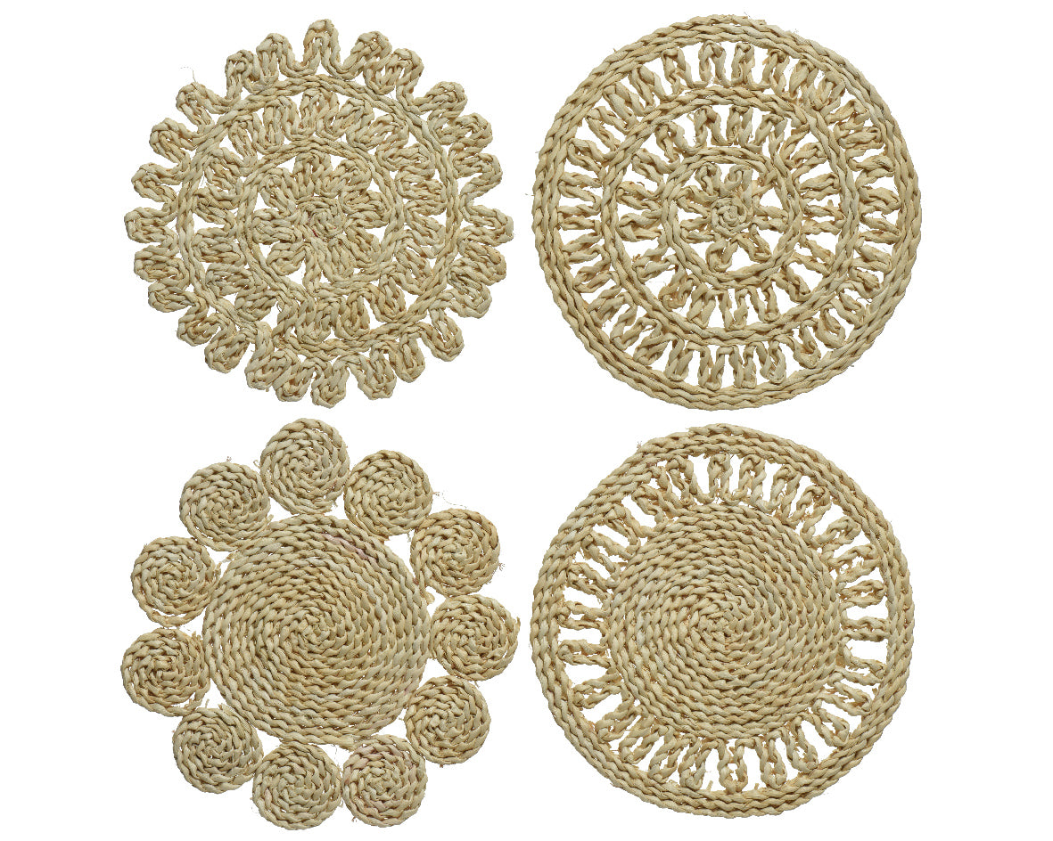 Placemat Cornleaf Round 4Ass