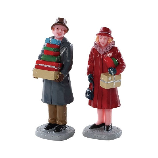 Mailing Frenzy Set Of2 Lemax figurine decorative natalizie set da 2 pezzi per villaggi natalizi - DeMatteis.it