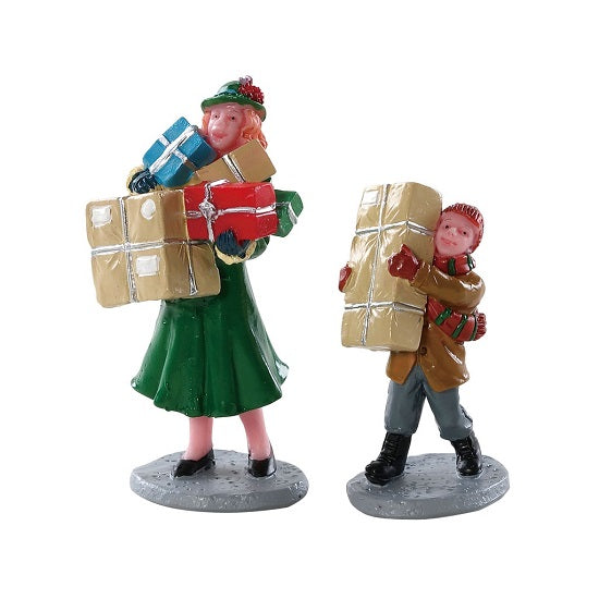 Christmas Rush Set Of2 Lemax figurine natalizie decorative per villaggi di Natale set da 2 pezzi - DeMatteis.it