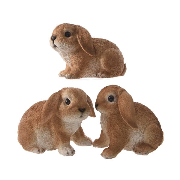 Coniglio Resina Marrone 20X12X13 Cm