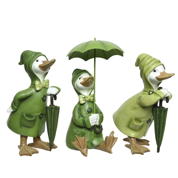 Papera Con Ombrello Verde 17X19X27 Cm