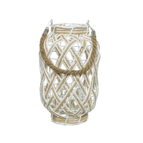 Lanterna Bianca Corda D 20X40 Cm