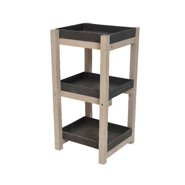 Portavasi Sofia Grigio 40X40X80 Cm