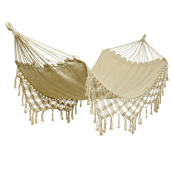 Amaca Cotone Crema Con Frange 100X290X3 Cm