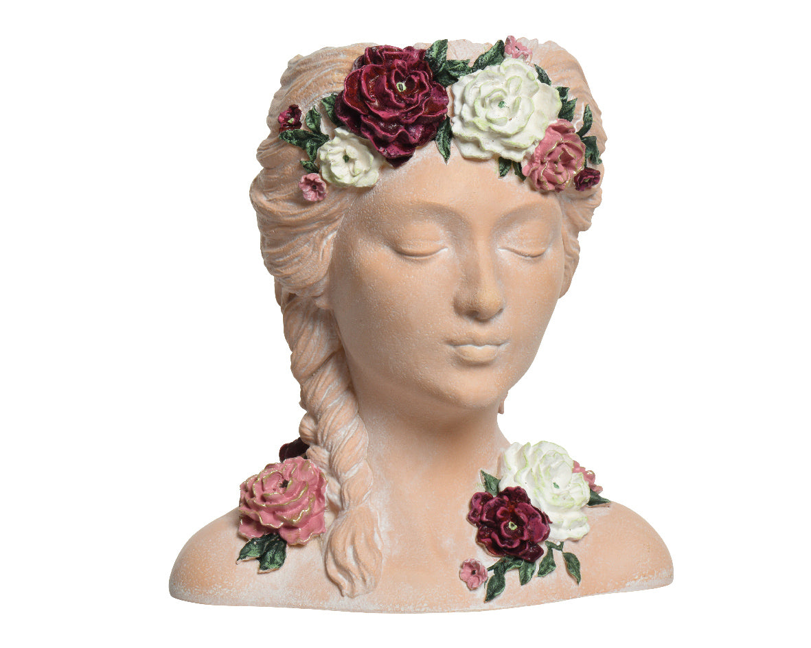 Testa Portafiori Donna 20X15X22 Cm