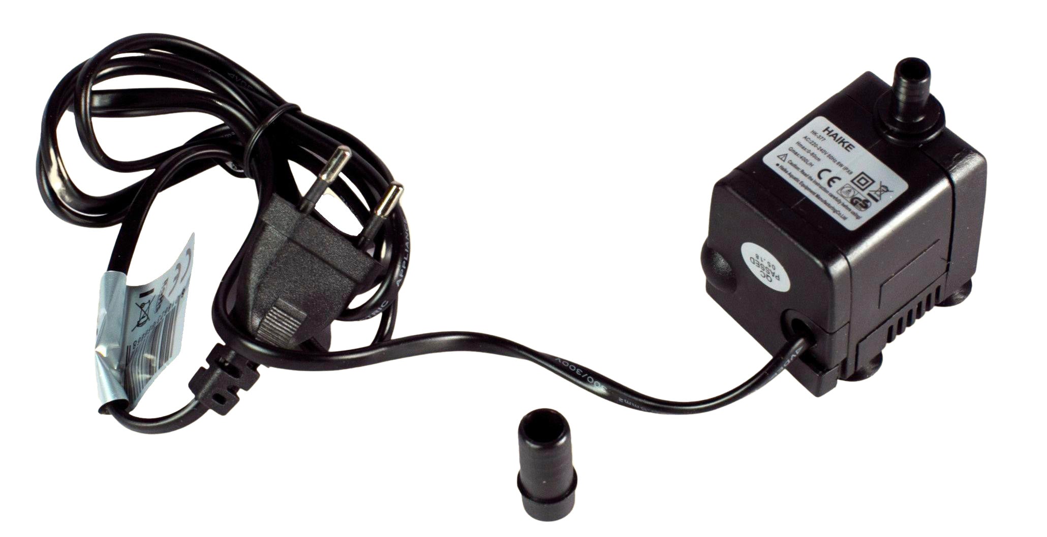 Pompa acqua per presepe 8 W altezza 80 cm con cavo elettrico e attacchi per circolazione acqua - DeMatteis.it