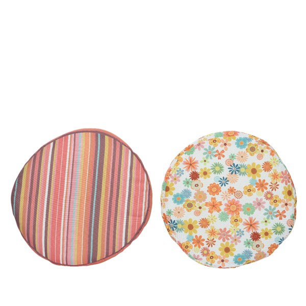 Cuscino Da Esterno Colorato Tondo D 38X5 Cm