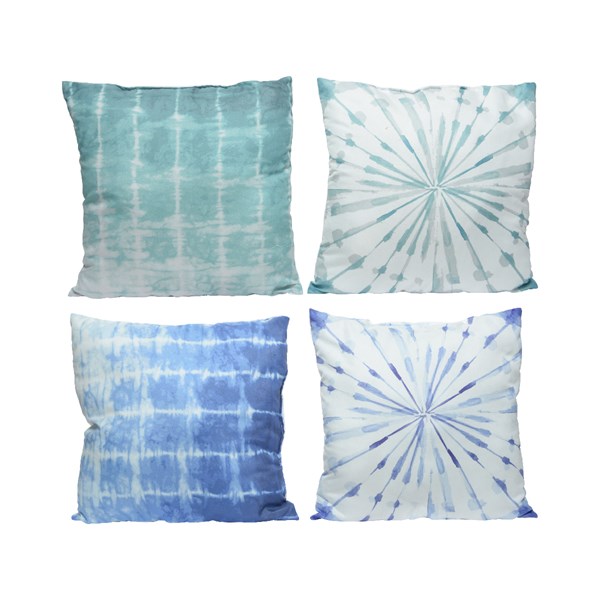 Cuscino Da Esterno Decoro Azzurro 40X40X3 Cm